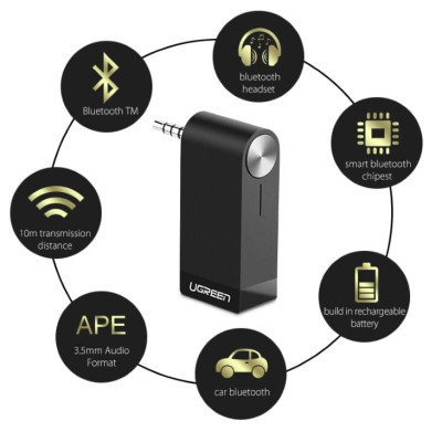Ugreen UG40756MM114TK BT 4.2 màu Đen Thiết bị nhận âm thanh Bluetooth không Micro hỗ trợ APTX - HÀNG CHÍNH HÃNG