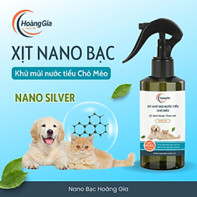 Xịt Khử Mùi, Khử Khuẩn Nước Tiểu Chó Mèo - Nano Bạc Khử Sạch Mùi Hôi An Toàn Cho Thú Cưng & Gia Đình