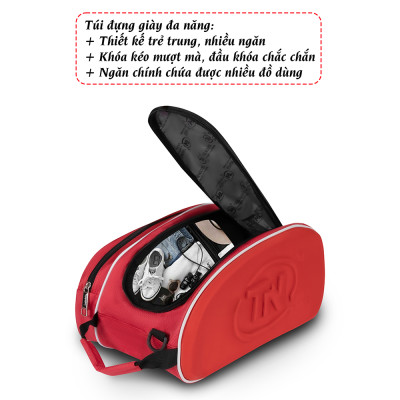 Túi đựng giày đá banh cao cấp chống nước tốt TN Bags TN.B 9002 Túi đựng giày 2 ngăn, túi thể thao