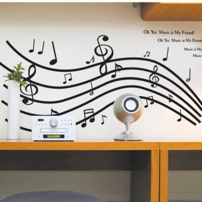 Decal dán tường Âm nhạc AmyShop