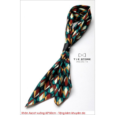 NHIỀU MẪU Khăn Ascot  vuông 60*60cm - Khăn quàng trong áo sơ mi - New Collection