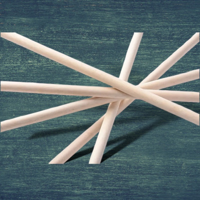 Gậy ARNIS Ngắn Đoạn - Gỗ Bạch Lạp - Đường kính 2.2cm x (66cm x 80cm) - Gậy Tập Võ