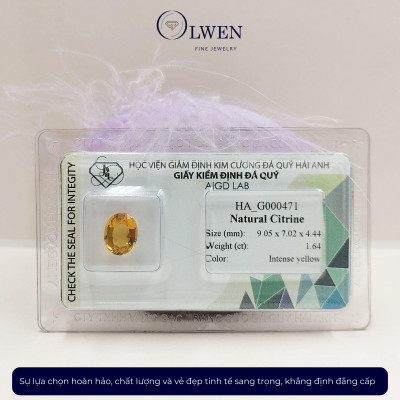 Viên đá thạch anh vàng ( citrine ) thiên nhiên  HA_G000471