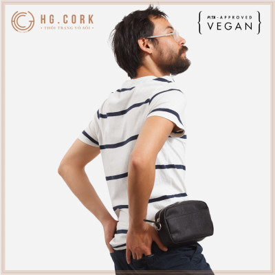 Túi Đeo Chéo Mini Dáng Ngang Nam Nữ CROSSBODY POUCH - HGcork Corkor CK267 – Nhiều màu – Vật liệu da cork thực vật thuần chay, chống cháy, chống mốc – Sản xuất tại Bồ Đào Nha