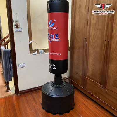 Trụ đấm bốc HJ-G070 cao 175cm kèm găng tay, đế trụ đổ nước hoặc cát chắc chắn cho gia đình, câu lạc bộ