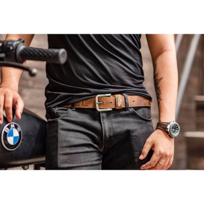 Thắt lưng da bò sáp nam khóa đồng nguyên khối chất da cao cấp bền bỉ dẻo dai ARES SHOP