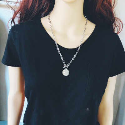 Vòng cổ thời trang nam nữ titan thép mix vảy tròn