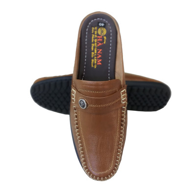 Dép Bít Mũi Nam Da Bò Thật TiTi ĐÔ Cao Cấp GSB20120d