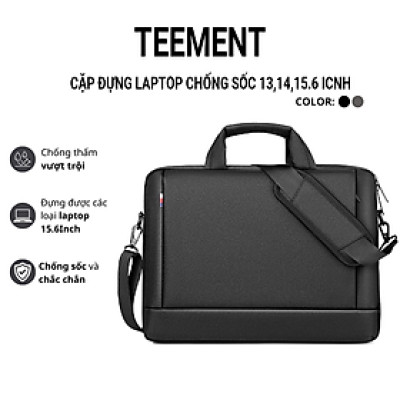 Cặp Đựng Chống Sốc Cao Cấp Teement, Chống Nước, Chống Xước, Dành Cho Laptop 13,14,15.6icnh - Hàng Chính Hãng