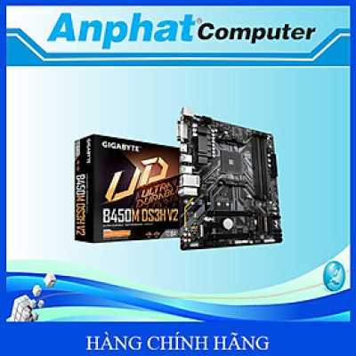 Mainboard Gigabyte B450M DS3H V2 Socket AM4 - Hàng Chính Hãng 