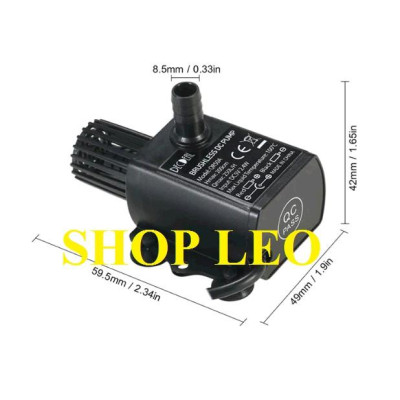 BƠM MINI USB 5V-2,4W (250L/H) - BƠM CHÌM MINI