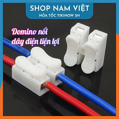 Domino Nối Dây Điện Nhanh, Cút Nối Dây 2 Đầu Cách Điện CH-2 - Hàng Chính Hãng