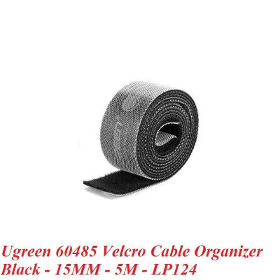 Ugreen UG60485LP124TK 5M cỡ 15mm băng dán Velcro màu đen ngang 1.5cm - HÀNG CHÍNH HÃNG