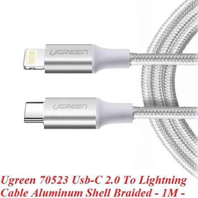 Ugreen UG70523US304TK 1m cáp usb type c ra lightning 2.0 màu trắng - HÀNG CHÍNH HÃNG