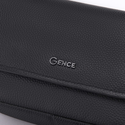 Túi Đeo Chéo Công Sở Túi Nam Hàng Hiệu GENCE TD07 Da Bò Cao Cấp Màu Đen Dáng Ngang