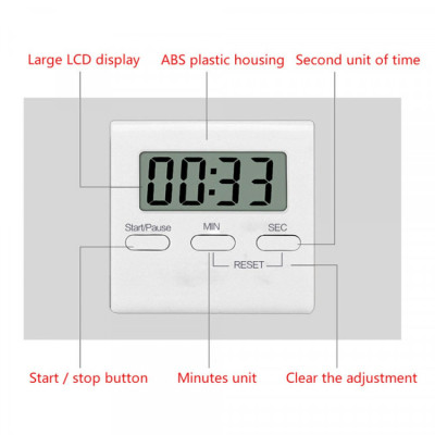 Đồng hồ hẹn giờ đếm ngược nhà bếp Kitchen Timer XJ-101 