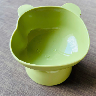 BÁT ĂN CHỐNG GÙ HÌNH GẤU DỄ THƯƠNG CHÂN CAO BẰNG NHỰA CHO THÚ CƯNG CHÓ MÈO