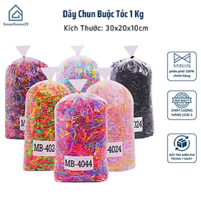 1 Kg Dây Chun Buộc Tóc Màu Đen và Nhiều Màu – Dây Nịt Tóc Đa Dạng Màu Sắc - HÀNG CHÍNH HÃNG MINIIN
