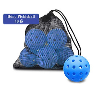 Bóng Pickleball (6 Bóng) 40 Lỗ Siêu Bền Dùng Luyện Tập Ngoài Trời Hàng Loại 1 Đại Nam Sport