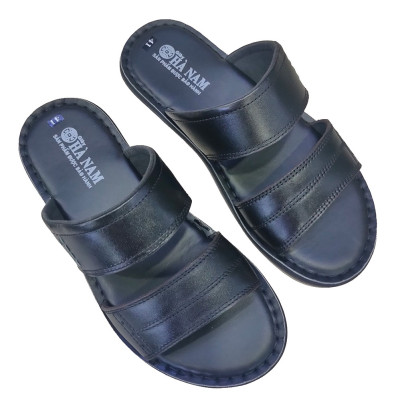 Dép Nam Quai Ngang Da Bò Thật TiTi ĐÔ Cao Cấp DNA2154d