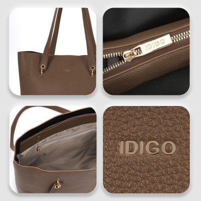 Túi xách nữ đeo vai công sở IDIGO FB2 - 6026, túi đựng tài liệu phom lớn thanh lịch