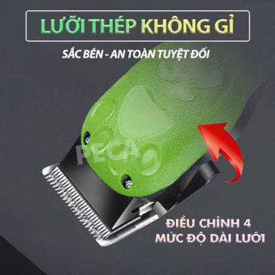 Tông đơ cắt tỉa lông thú cưng Kemei KM-CW10 công suất mạnh 5W sạc nhanh USB chuyên nghiệp phù hợp cắt lông chó, mèo