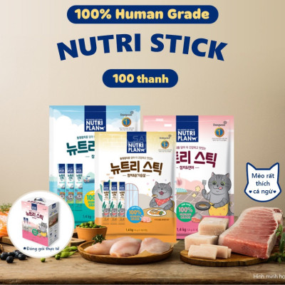 Súp Thưởng Nutri Plan Stick Dành Cho Mèo Trưởng Thành Làm Từ Cá Ngừ Thượng Hạng Nhập Khẩu Hàn Quốc 14g