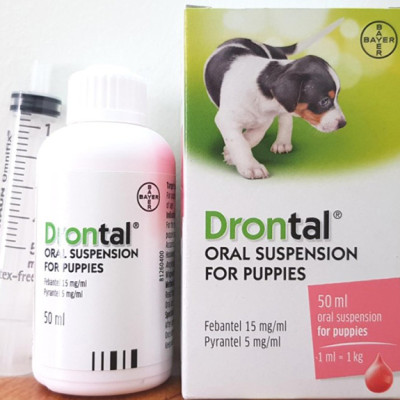 Thuốc Tẩy Giun Sán Cho Chó Con Drontal Puppy Bayer (50ml)