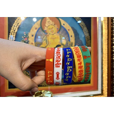 Combo 10 vòng tay silicon chú giải thoát Mật Tông