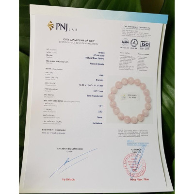 Vòng đeo tay thạch anh hồng