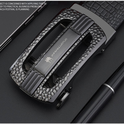 Thắt lưng nam da bò nguyên chất mặt khóa tự động hợp kim cao cấp