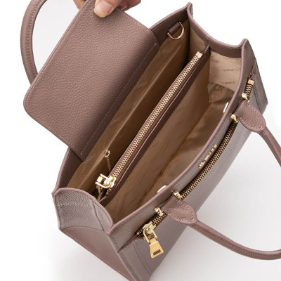 Túi xách nữ công sở Gence da bò Mill TX17 Brownrose