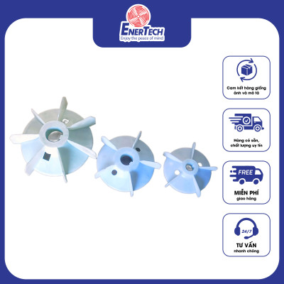 Cánh quạt nhựa Enertech cho motor công nghiệp framesize 56 - 112, 2P - 4P