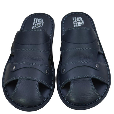 Dép Bít Mũi Nam Da Bò Thật TiTi ĐÔ Cao Cấp GSB2093d