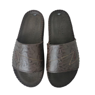 Dép Nam Quai Ngang HÀ NAM Da Bò Thật Cao Cấp DNA2172