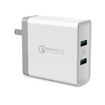 Ugreen UG40715CD161TK 36W màu Trắng Củ sạc nhanh 2 cổng USB chuẩn QC 3.0 - HÀNG CHÍNH HÃNG