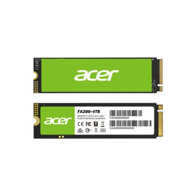 Ổ cứng SSD Acer FA200 M.2 NVMe 2.0 PCIe 4.0; Read speeds up to 7200 MB/s; tương thích Laptop, PC, PS5 - Bảo hành 5 năm Hàng chính hãng
