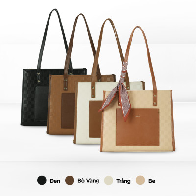 Túi xách nữ đeo vai đi chơi thời trang IDIGO FB2 - 4312, túi công sở đựng tài liệu phong đứng cứng cáp