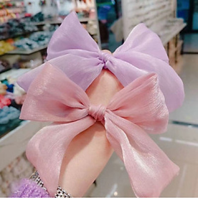 Dây buộc tóc nơ voan lụa xinh xắn HD142