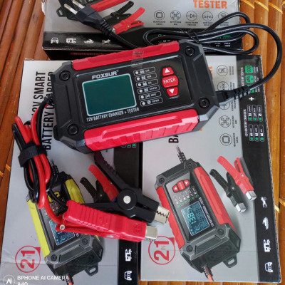 Hàng Nhật: Bộ Sạc Và Test Bình Ắc Quy Thông Minh 2IN1 FOXSUR 12V Công Nghệ Hiện Đại