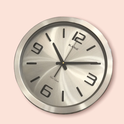 Đồng hồ treo tường vỏ nhôm cao cấp KN-45W (38cm)