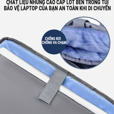 Cặp Đựng Chống Sốc Cao Cấp Teement, Chống Nước, Chống Xước, Dành Cho Laptop 13,14,15.6icnh - Hàng Chính Hãng