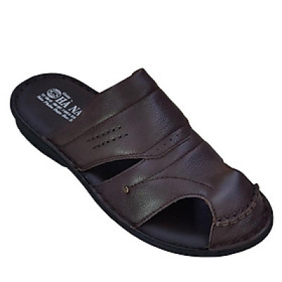 Dép Bít Mũi Nam Da Bò Thật TiTi ĐÔ Cao Cấp GSB2041d