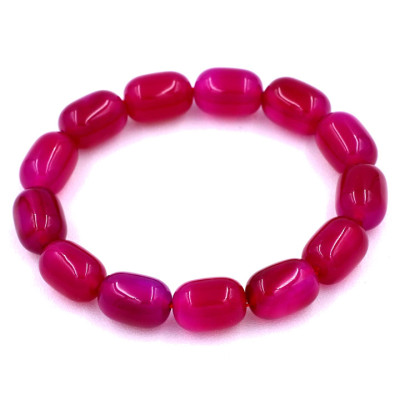 Vòng tay Lu Thống Thạch Anh Hồng Bầu size 10mm x 14mm - hợp mệnh Hỏa, mệnh Thổ