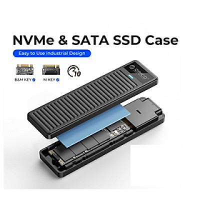 HDD Box chuẩn M2 NVME sang Type-C tốc độ 10GBS Orico PDDM2C3-G2-BK-EP – Hàng Chính Hãng