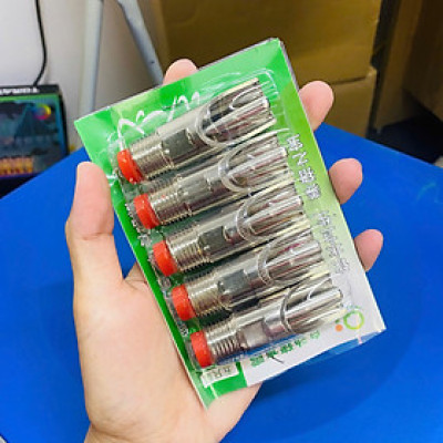 Vỉ 5c Vòi uống nước cho heo tiết kiệm nước bằng inox không gỉ phi 21, núm ngậm nước cho heo
