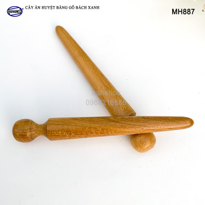 Combo 2 cây ấn huyệt bằng gỗ thơm/ Dụng cụ day ấn huyệt/massage/điện chẩn- MH887
