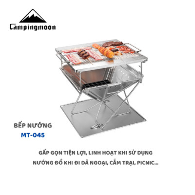 Bếp nướng than hoa gấp gọn 6-8 người Campingmoon MT-045