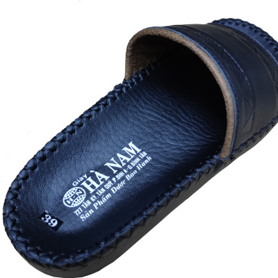 Dép Nam Quai Ngang Da Bò Thật HÀ NAM Cao Cấp DN268