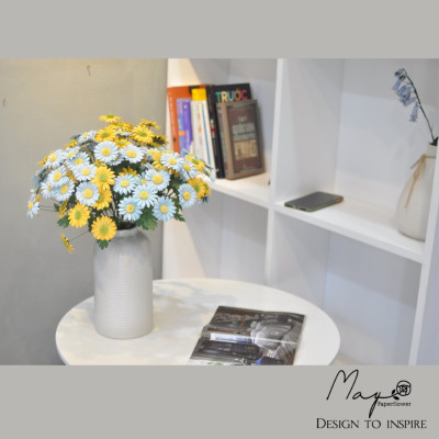 Hoa giấy handmade trang trí, Hoa Cúc Daisy nhiều màu, Maypaperflower - hoa giấy nghệ thuật, hoa cắm bình, decor nhà ở